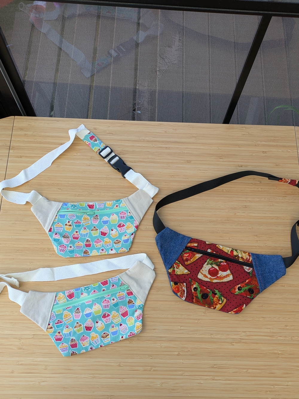 Kids Waist Bag - Cupcakes Or Pizza